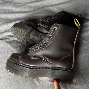 Dr. Martens Dark Brown Lace Up Boots